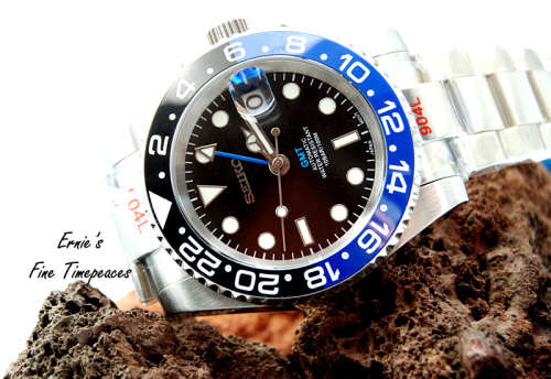 GMT Automatic Mod Watch, Batman, With NH 34 Seiko Movement, New