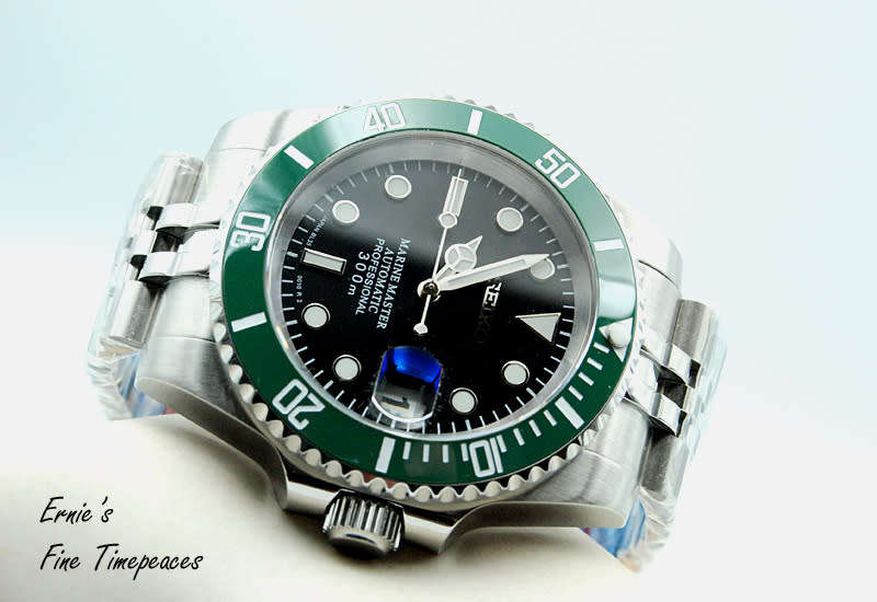 Marine Master Professional 300 Automatic Watch, Seiko NH35 Movement, Kermit Ceramic Bezel, Brand New