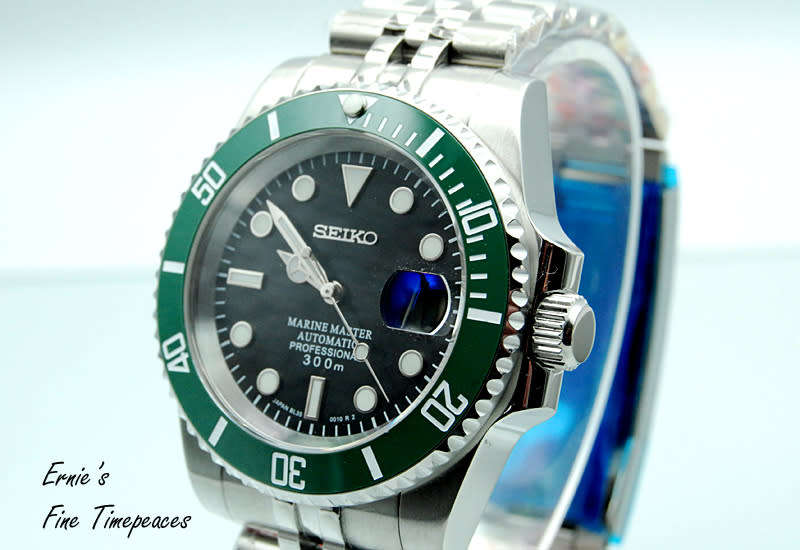 Marine Master Professional 300 Automatic Watch, Seiko NH35 Movement, Kermit Ceramic Bezel, Brand New