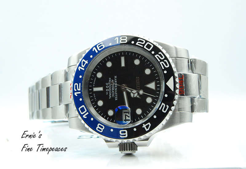 Marine Master 300M Automatic Watch, Seiko NH35 Movement, Batman Ceramic Bezel, Brand New