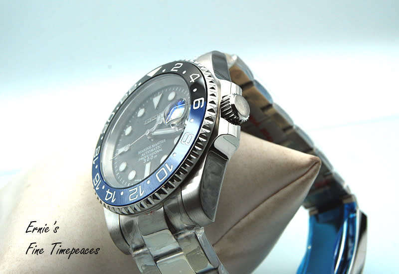 Marine Master 300M Automatic Watch, Seiko NH35 Movement, Batman Ceramic Bezel, Brand New