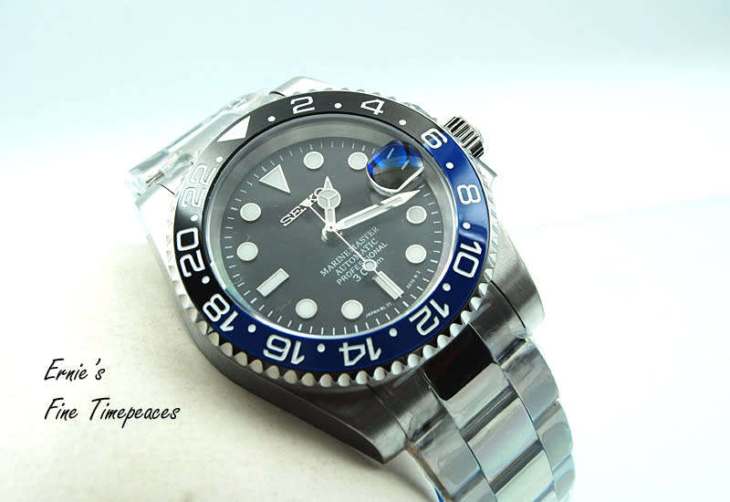 Marine Master 300M Automatic Watch, Seiko NH35 Movement, Batman Ceramic Bezel, Brand New