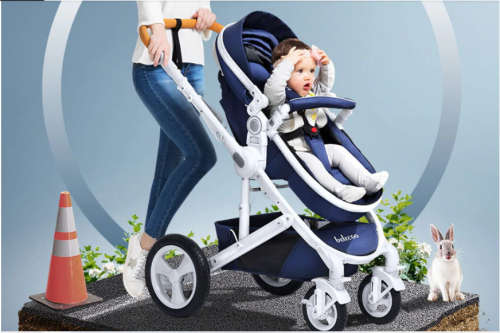 Belecoo high landscape baby stroller 2 in 1 stroller two way baby pram portable new