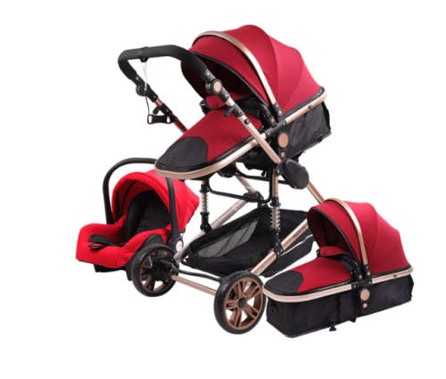 Baby Stroller 3 in 1 luxury umbrella newborn baby strollers High Landscape Stroller