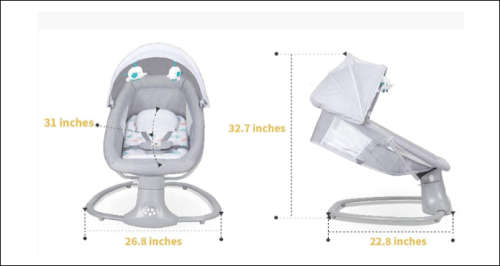 Mastela 3 In 1 Swing Bassinet | Light Grey