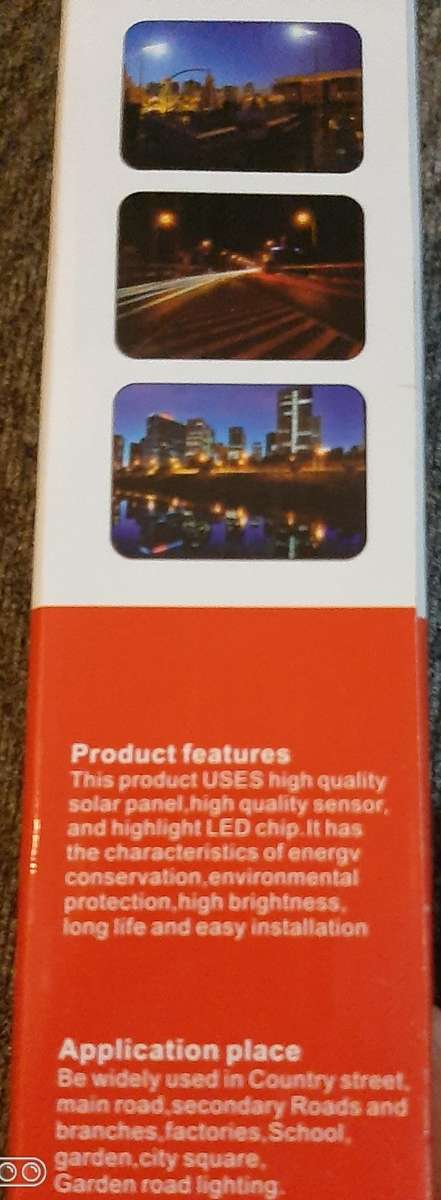 30W Street Lamp, remote, time switch