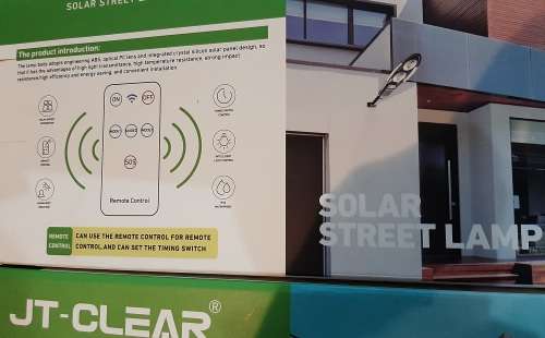 100W Solar Streetlamp motion sensor with remote iP66 6500K