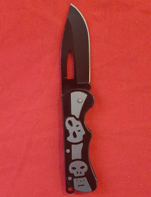 Pocket knife high quality Stainless steel skull design