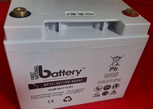 42Ah 12V Gel Battery - only used as demo battery  (looks and tests brand new)