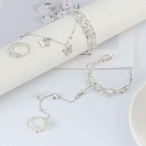 Ring Bracelet Bangle Women Girls Charm Bracelet Butterfly