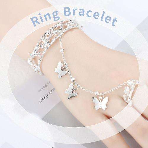 Ring Bracelet Bangle Women Girls Charm Bracelet Butterfly