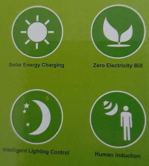 Solar Outdoor Lamp with Motion Sensor and light control