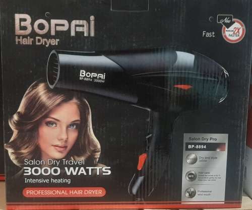 3000W Professional Hair dryer New Technology, 2 times faster, hanging loop design