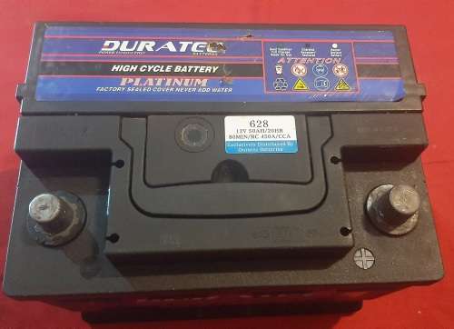 Duratec 628 high cycle 12V battery 50Ah 12V 450A class A (used as demo/display only)