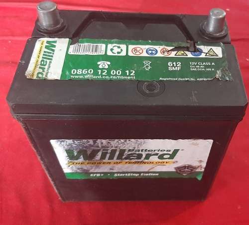 Willard 612 SMF 45Ah 12V 325A class A (only used as demo for loadshedding products))