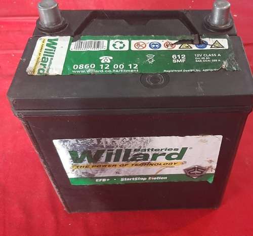 Willard 612 SMF 45Ah 12V 325A class A (only used as demo for loadshedding products))