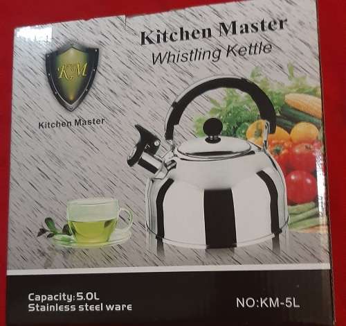 Large Whistle kettle, stainless steel