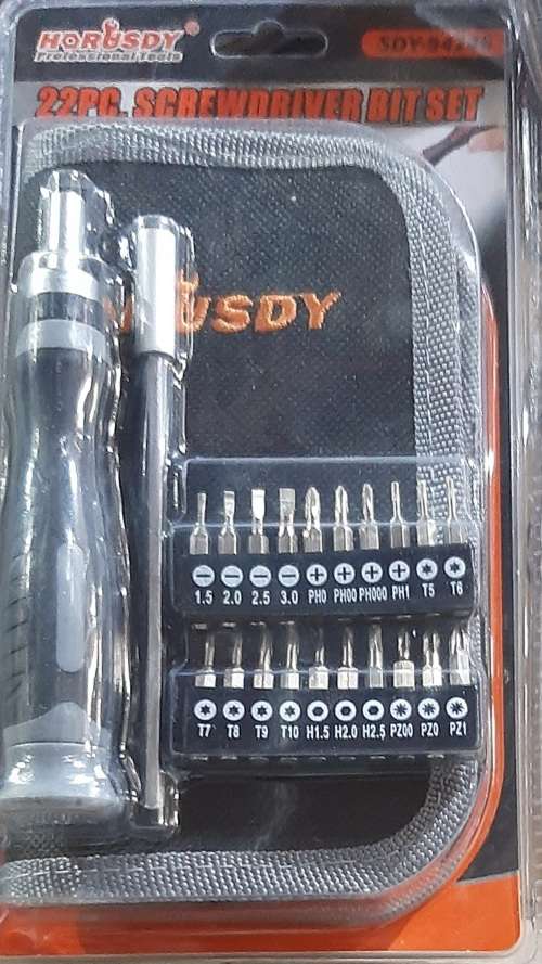 22 Piece Screwdriver Bit Set with Strong Carry Bag
