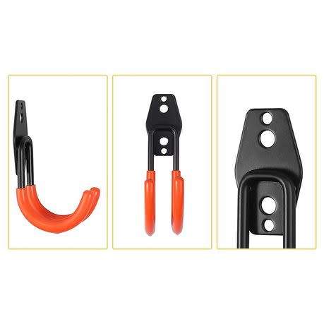 Garage Storage Utility Double Hooks Heavy Duty, fasteners included, holds up to 30kg