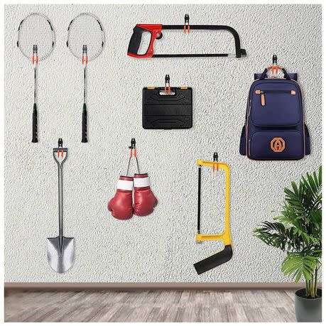 Garage Storage Utility Double Hooks Heavy Duty, fasteners included, holds up to 30kg