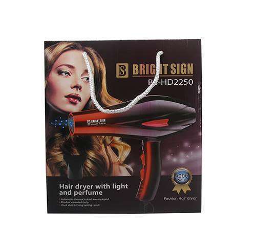*4000W* Hairdryer, Light and Perfume, 3 different Nozzles, 3 temp settings