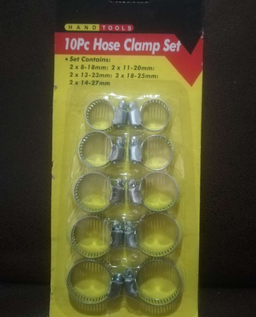 10 Piece Hose Clamp Set 8-27mm