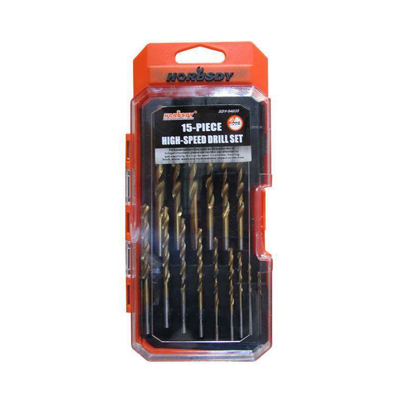 15pc HSS high-speed drill set