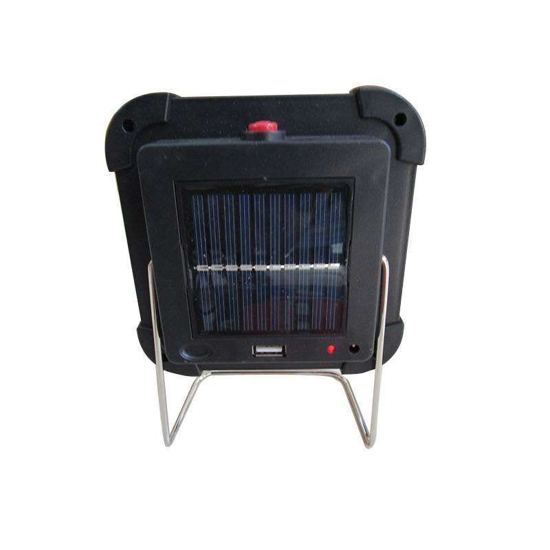 Solar zoom camping lamp, with USB port, Retails R199