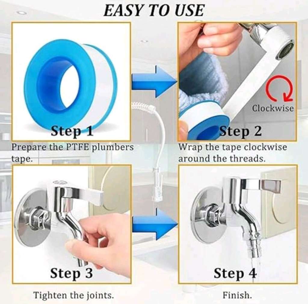 3 Piece PTFE thread seal tape Valve Sealer Tape Plumbers Tape (Takealot price R104.25)
