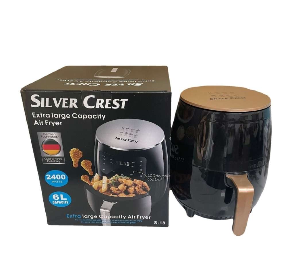 Airfryer Xlarge Capacity, LCD touch and control,  2400watt  6L , German technology, Silver Crest