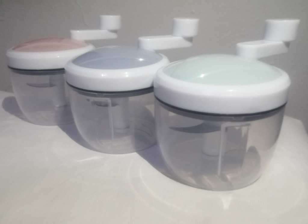 Veg Chopper, Garlic & Onion Crusher, Stainless Steel Blades, Removable blades & handle, safety clip