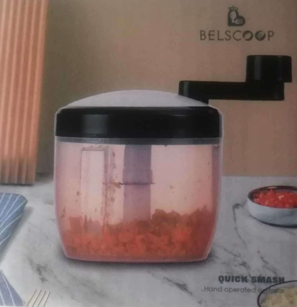 Veg Chopper, Garlic & Onion Crusher, Stainless Steel Blades, Removable blades & handle, safety clip