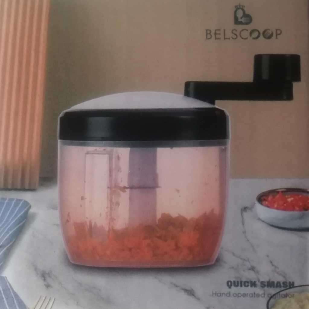 Veg Chopper, Garlic & Onion Crusher, Stainless Steel Blades, Removable blades & handle, safety clip