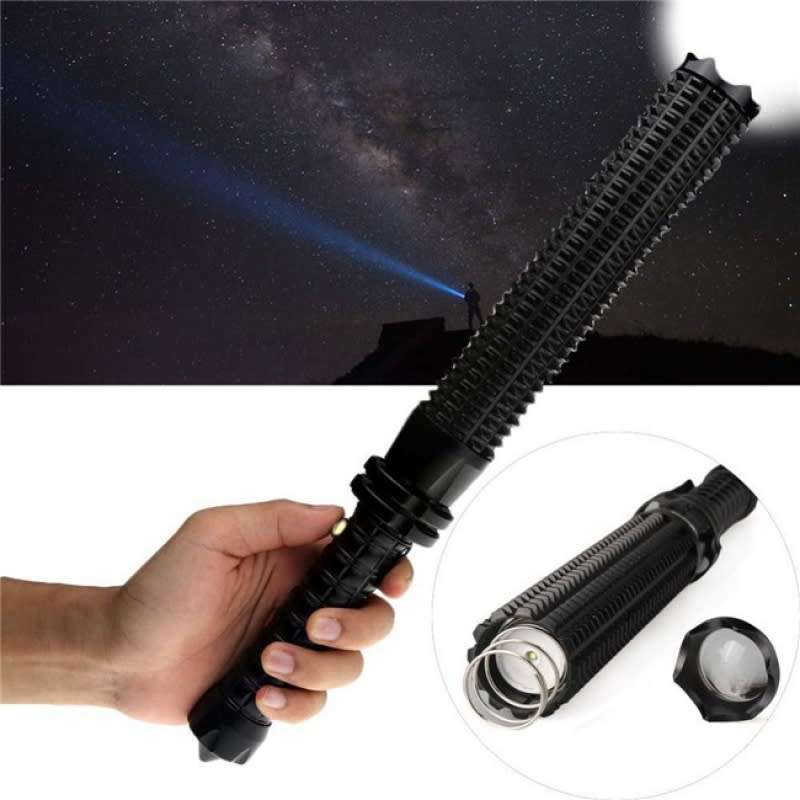 Tactical Self-Defence LED Flashlight, Rechargeable, Waterproof, tail attack head