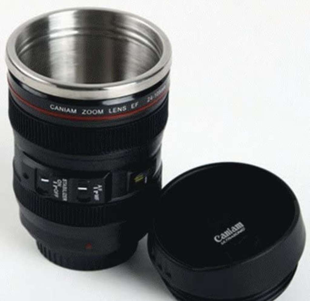 400ML Creative Camera Lens Mug Plastic Coffee Tea Cup