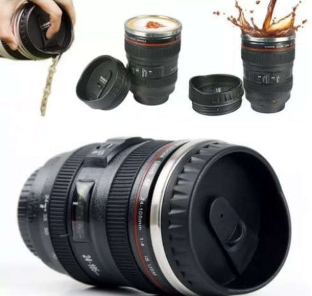 400ML Creative Camera Lens Mug Plastic Coffee Tea Cup