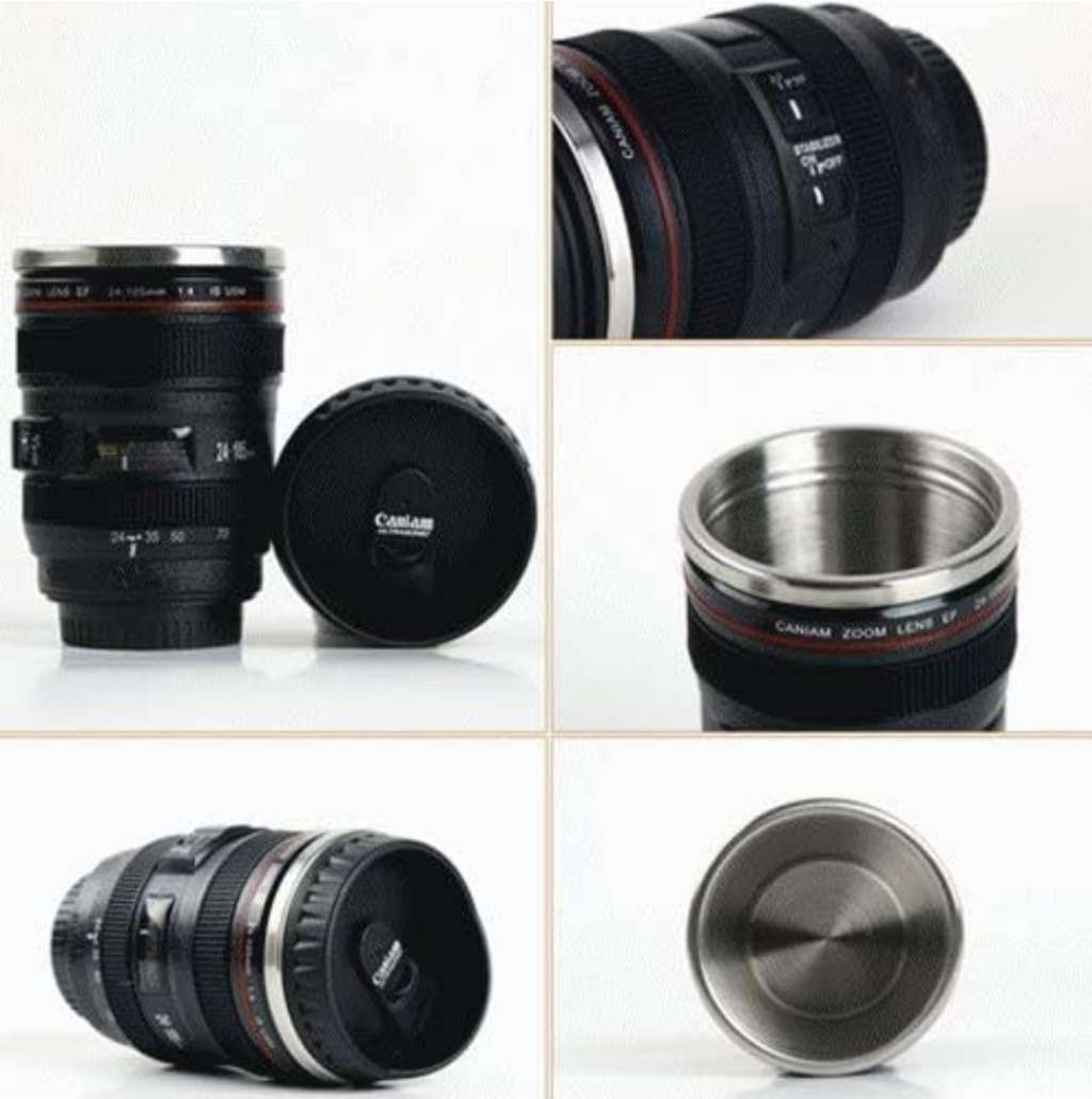 400ML Creative Camera Lens Mug Plastic Coffee Tea Cup