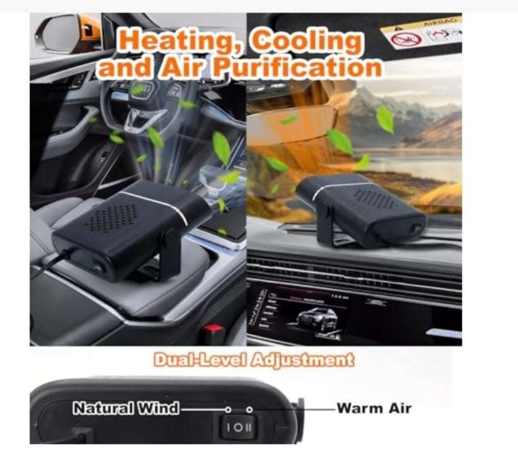 Auto Heater Fan, 150W, heating cooling and air purification