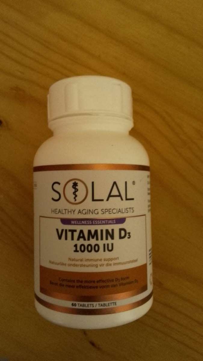 Solal Vit D3 60 tablets, 1000IU, immune booster and mood enhancer