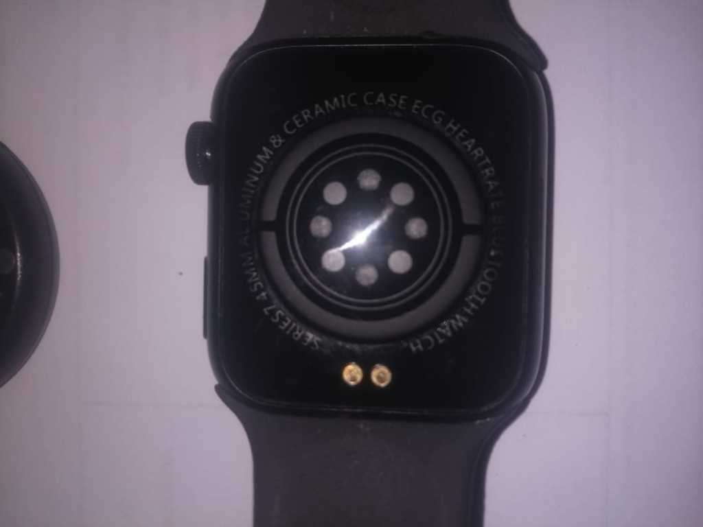 Series 7 watch  45mm aluminium and ceramic case  ECG heart rate Bluetooth watch Black