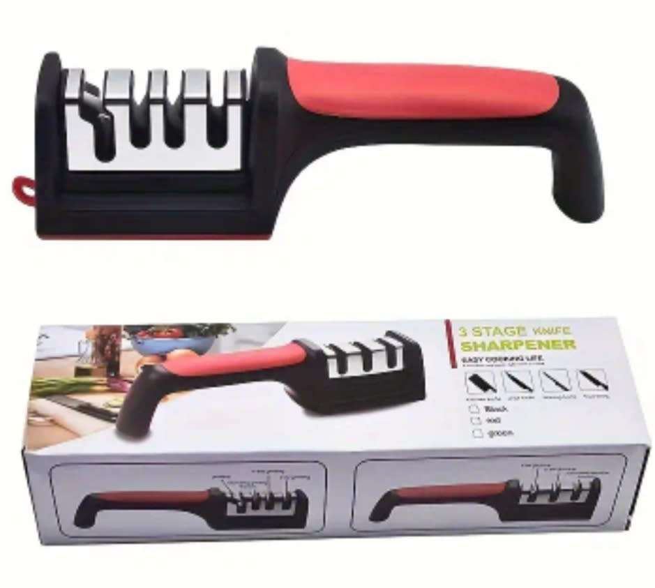 4-Stage Professional Knife Sharpener, Stainless Steel Sharpener, Tungsten, upgrade to 3-stage