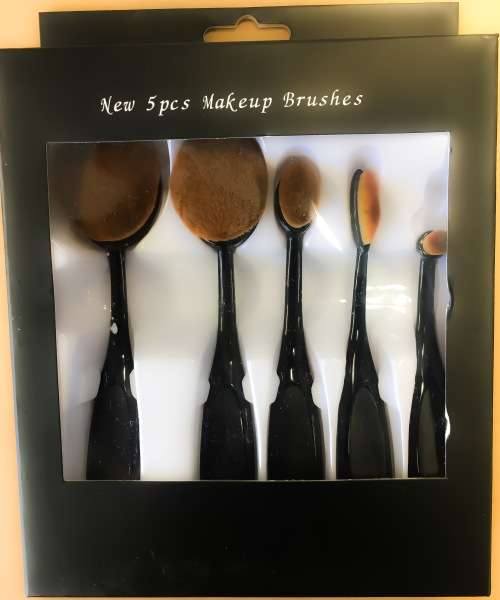 OVAL MAKEUP BRUSH SET 5 PIECE