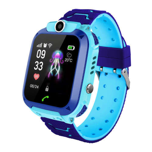 Kids Smartwatch with GPS Tracker Waterproof Phone Smart Watch 1.44 Games SOS Alarm Clock Camera (Blu
