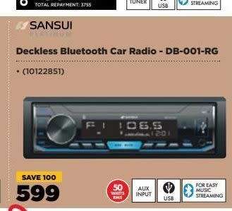 Sansui Deckless Bluetooth Car Radio - DB-001-RG