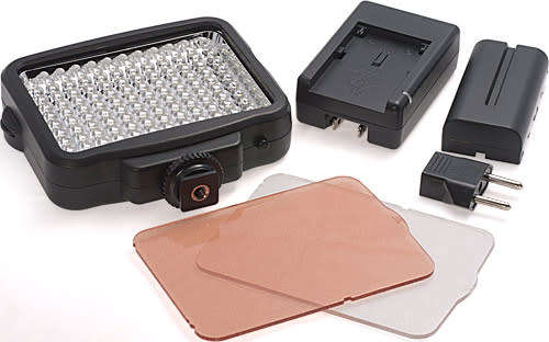 PROFESSIONAL VIDEO LIGHT ILLUMINATOR KIT WITH BATTERY AND CHARGER - LED-5009