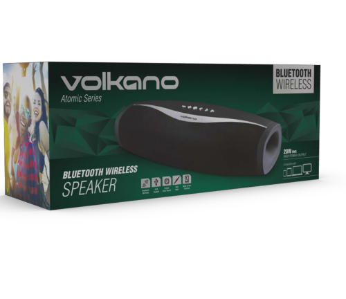 Volkano Atomic Bluetooth Speaker - Black
