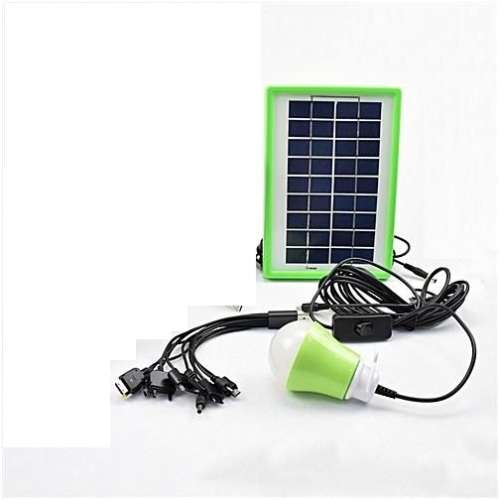 Solar Panel Cell Phone Charger-with 5 in 1 cable