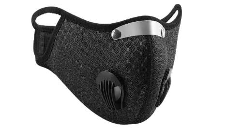 Washable N95 Dual Valve Sports Mask - Black