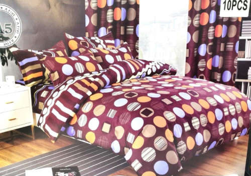 10 Piece Duvet Cover Set - Double Only