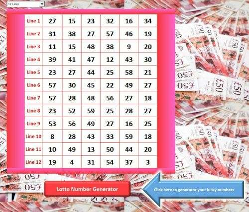 Lotto Number Predictor/Generator: Excel Software